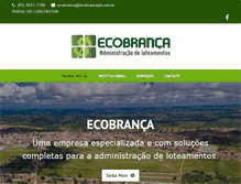 Tablet Screenshot of ecobrancapb.com.br